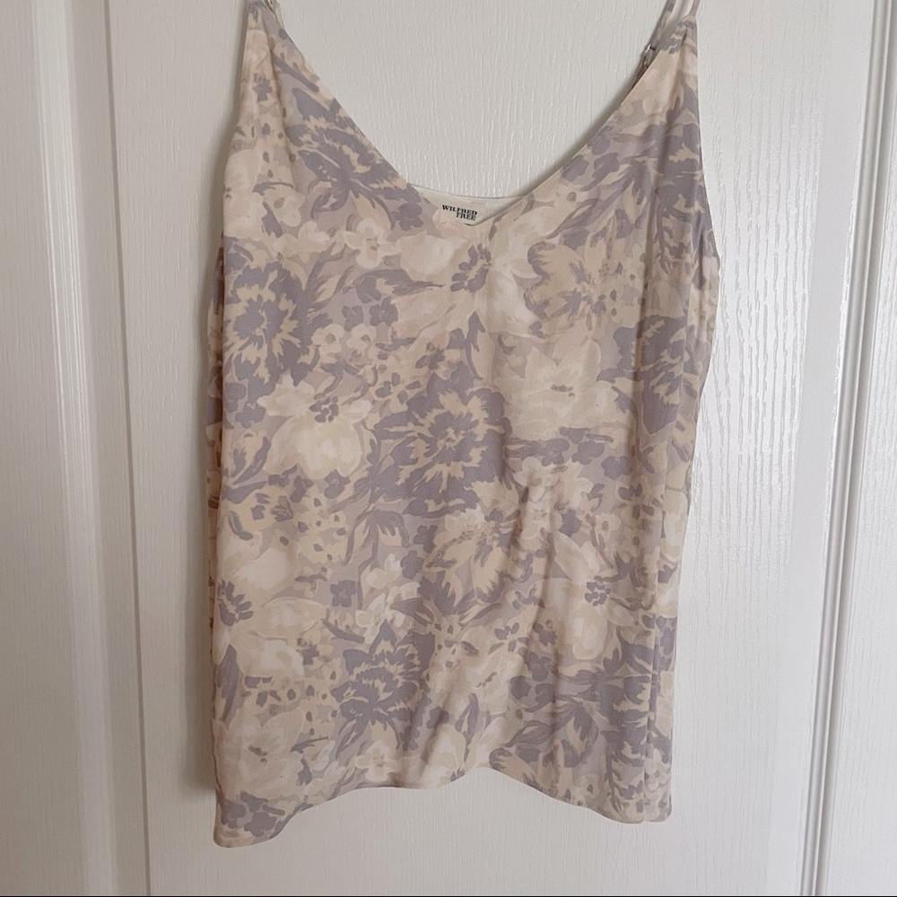 Aritzia Wilfred Free thin strap floral top